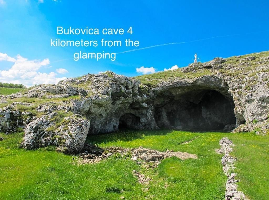 Rocky entrance to Bukovica Cave near Tomislavgrad